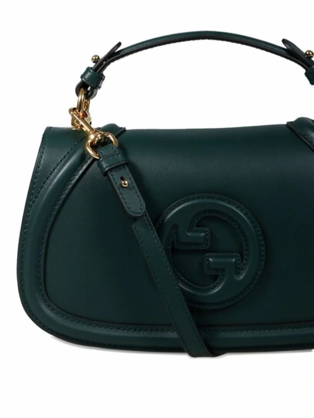 NWT GUCCI MEDIUM BLONDIE LOGO EMBOSSED TOTE BAG CALF LEATHER - Picture 1 of 13